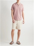 Theory - Bron Slubbed Cotton-Jersey Polo Shirt - Pink