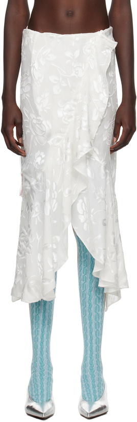 Photo: Julie Kegels SSENSE Exclusive White & Pink Sade Midi Skirt