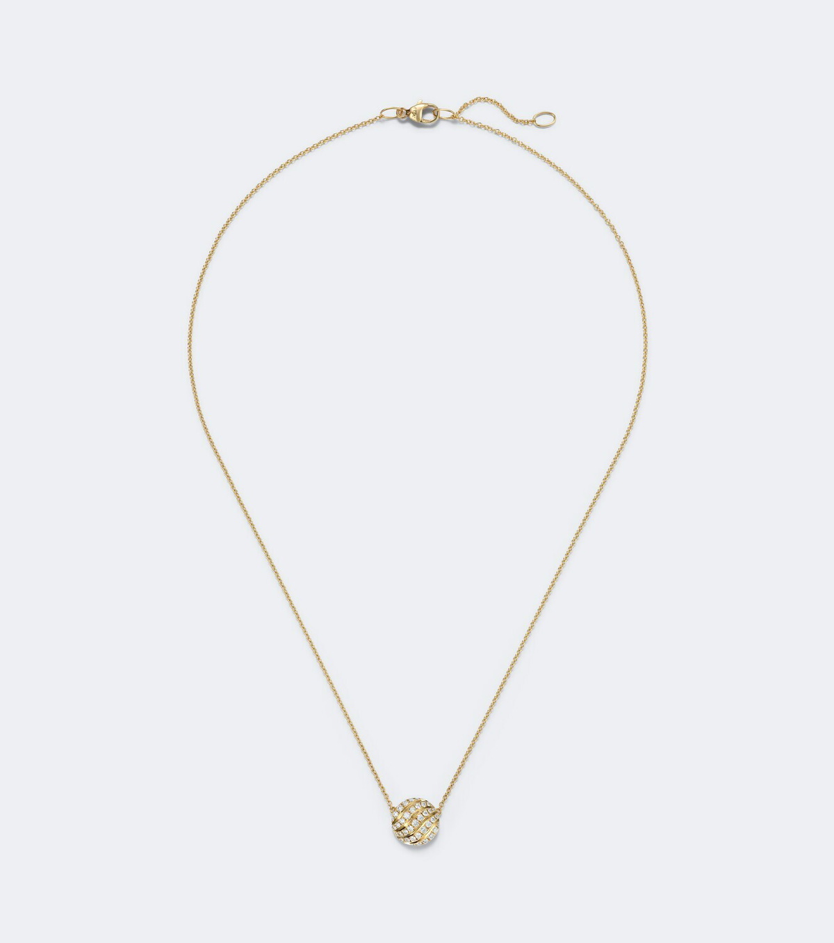 David Yurman Sculpted Cable 18kt gold pendant necklace with diamonds