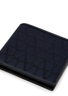 Valentino Toile Iconographe Logo Canvas Wallet - Blue - One Size