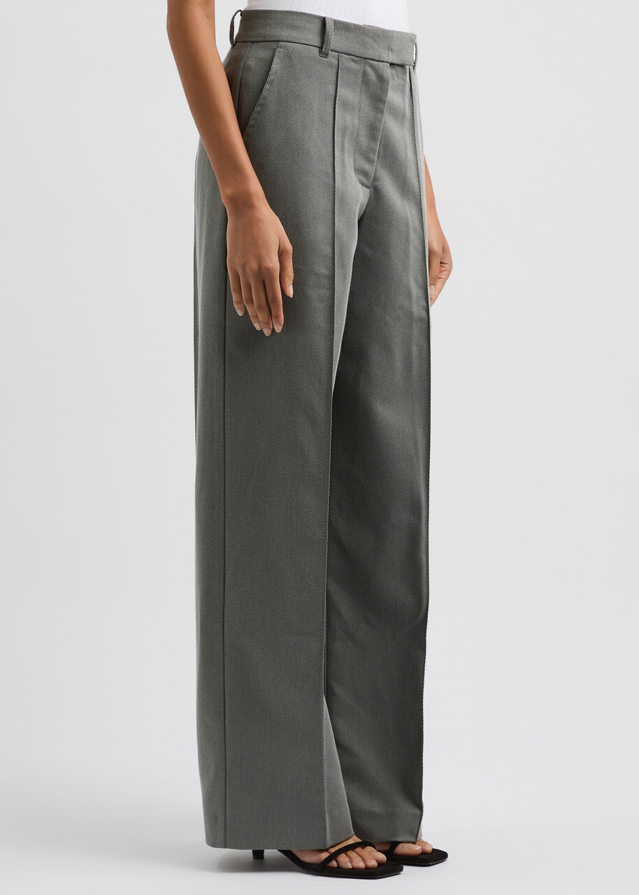 Remain BY Birger Christensen Straight-leg Twill Trousers Grey 32 (UK4 / Xxs)