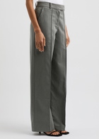 Remain BY Birger Christensen Straight-leg Twill Trousers Grey 32 (UK4 / Xxs)