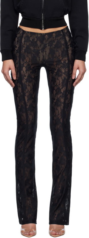Photo: MISBHV Black Stella Flared Lace Trousers