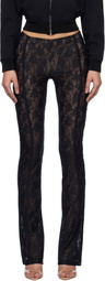 MISBHV Black Stella Flared Lace Trousers