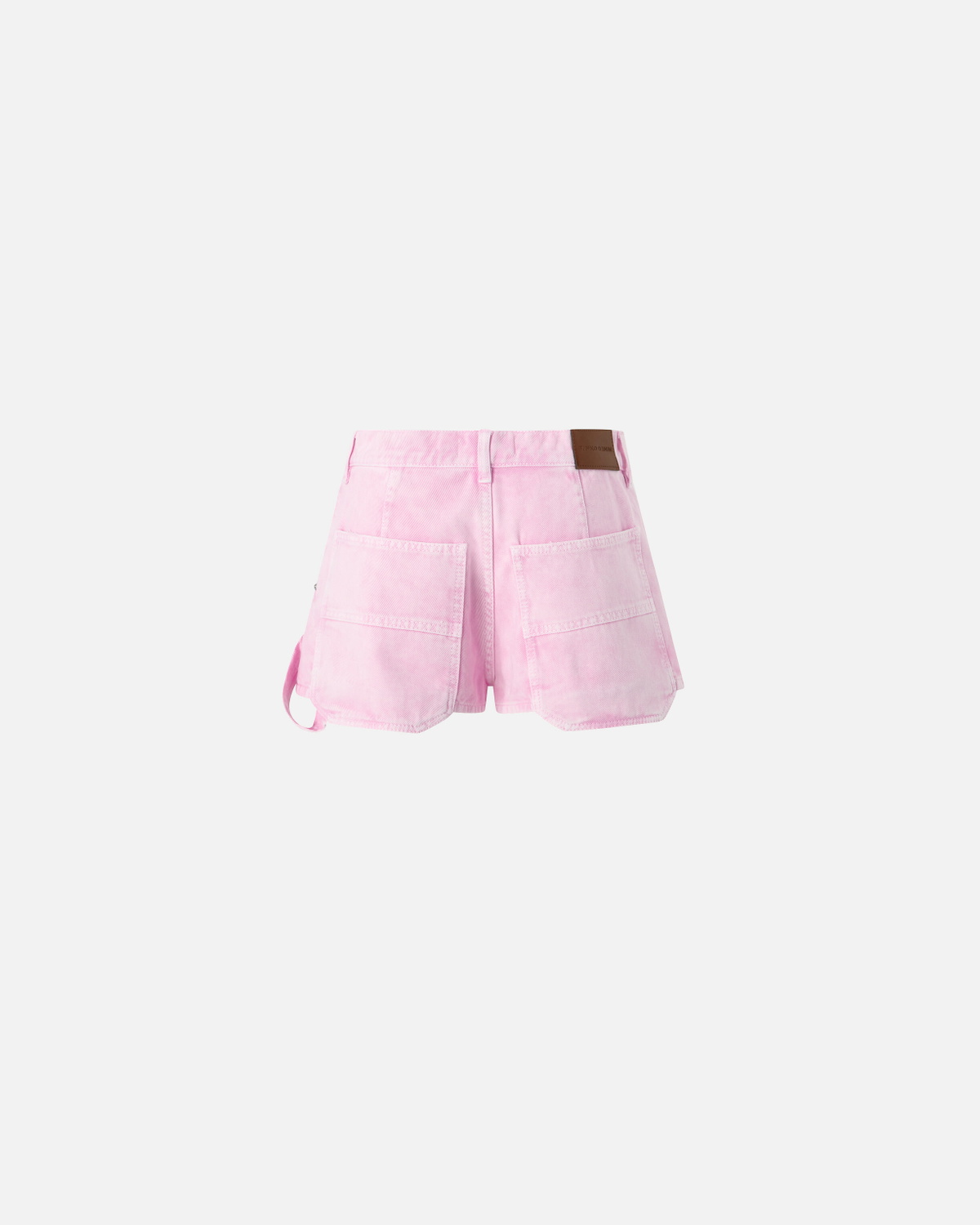 Pinko Workwear Style Shorts In Cotton Bull Lilac Chiffon