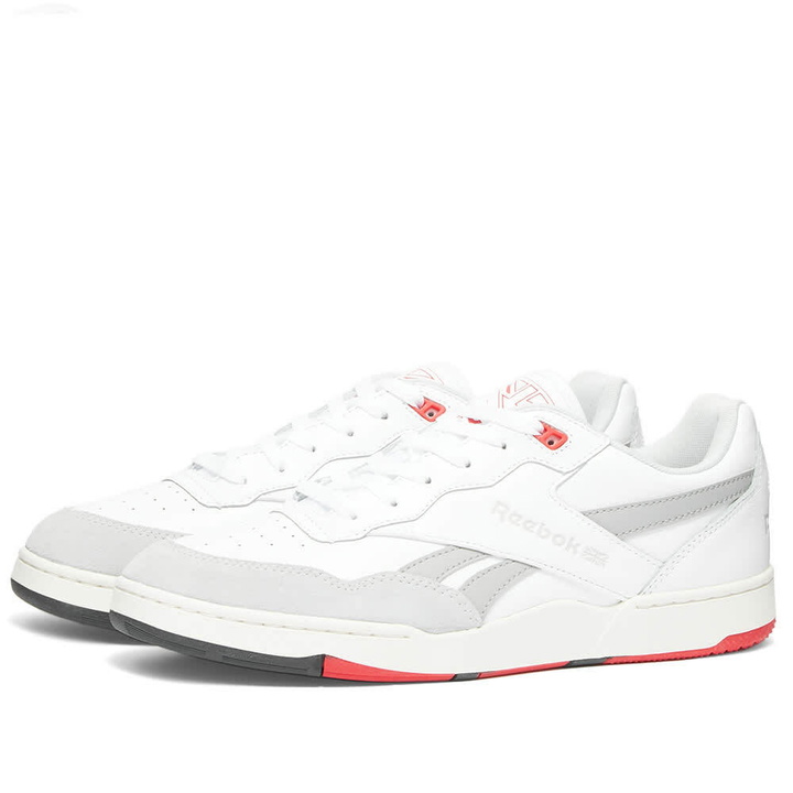 Photo: Reebok Men's BB 4000 II Sneakers in White/Grey/Red