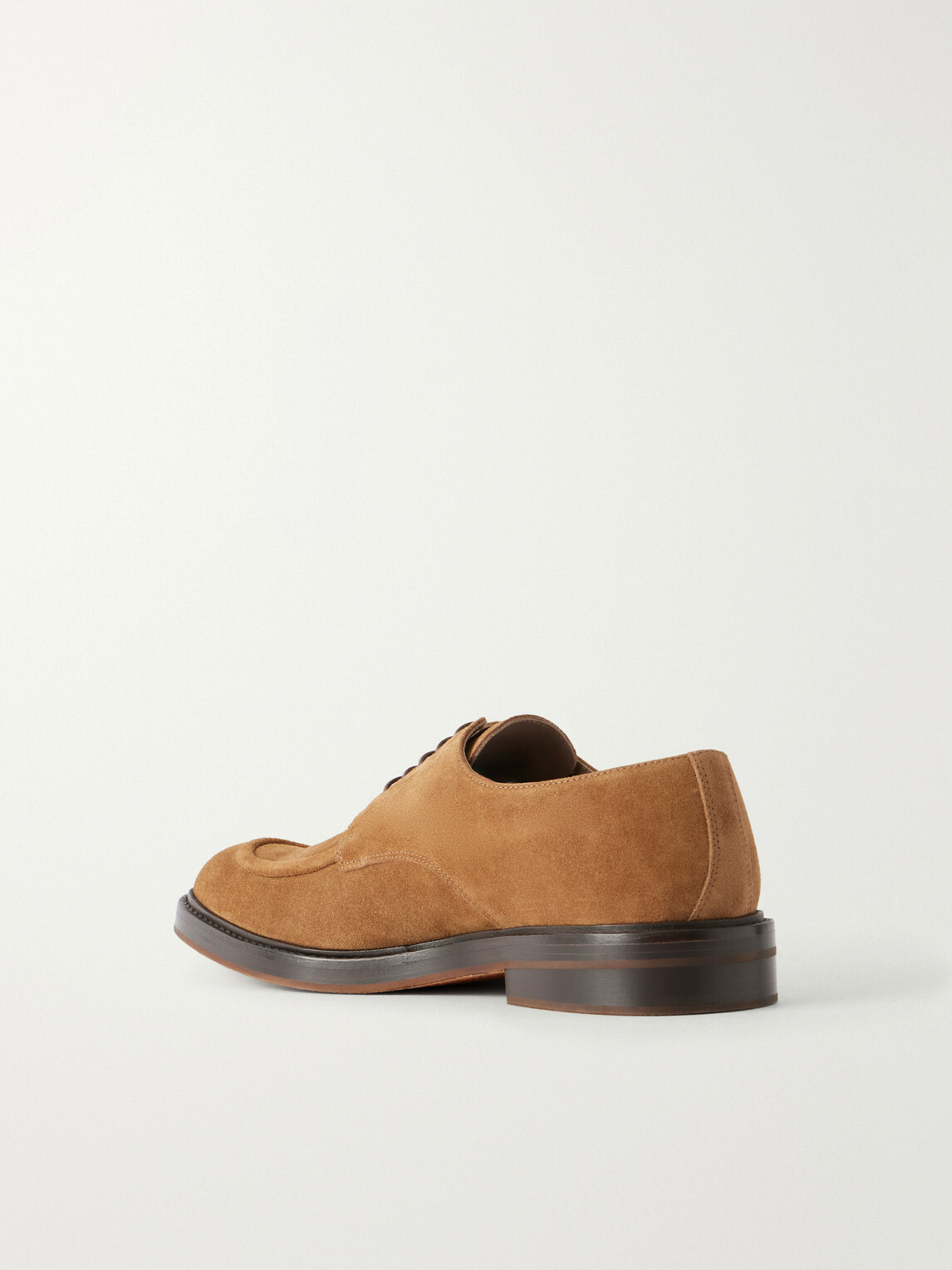 Manolo Blahnik - Newbury Suede Derby Shoes - Neutrals