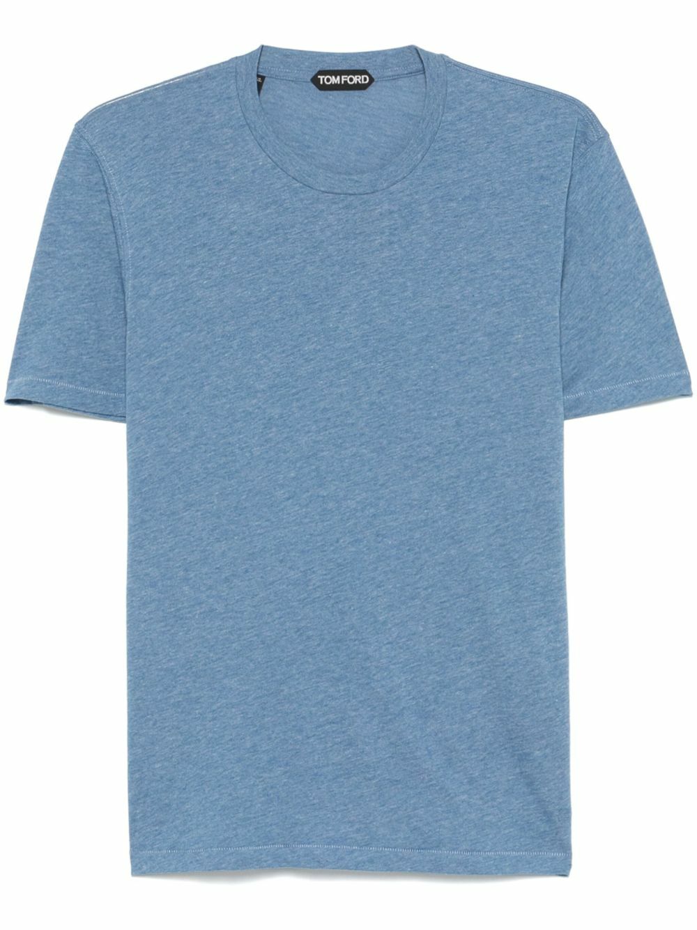 【関税&送料込み】Tom Ford Blue Crew Neck T-Shirt With Emb TOM FORD Crew-Neck T-Shirt TOM FORD
