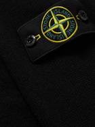 Stone Island - Logo-Appliquéd Wool-Blend Zip-Up Hoodie - Black