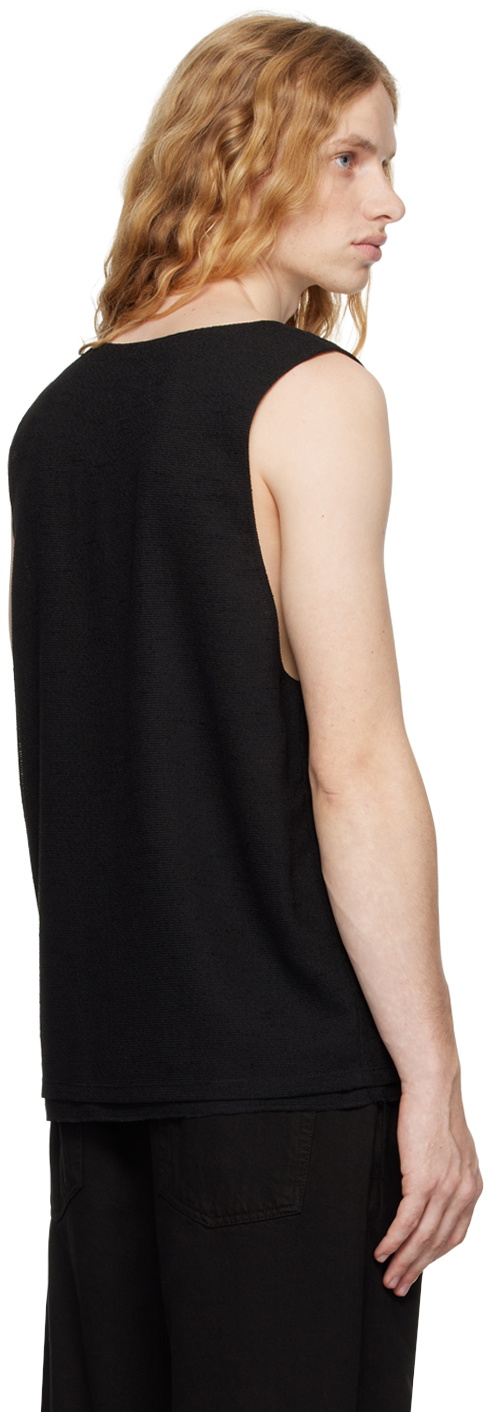 CARNET-ARCHIVE Black 2 Layers Mesh Tank Top