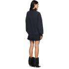 Balenciaga Black Hybrid Laurel Dry Molleton Minidress