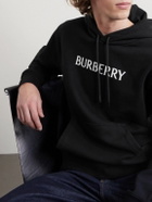 Burberry - Logo-Print Cotton-Jersey Hoodie - Black