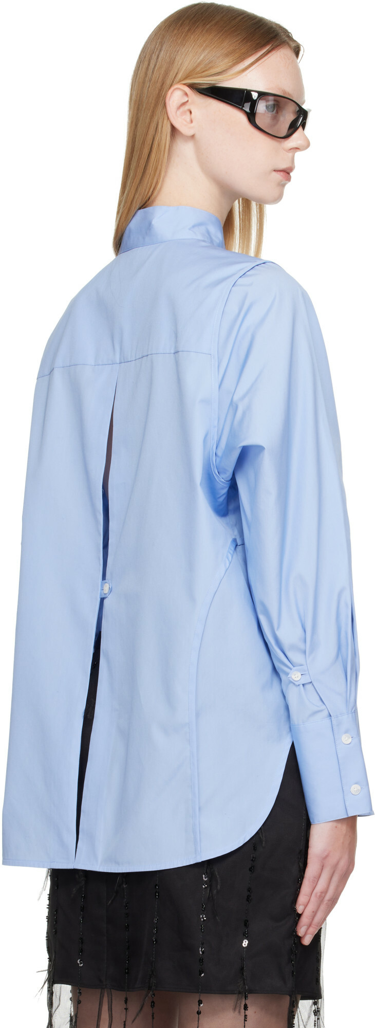 rag & bone Blue Vala Poplin Shirt