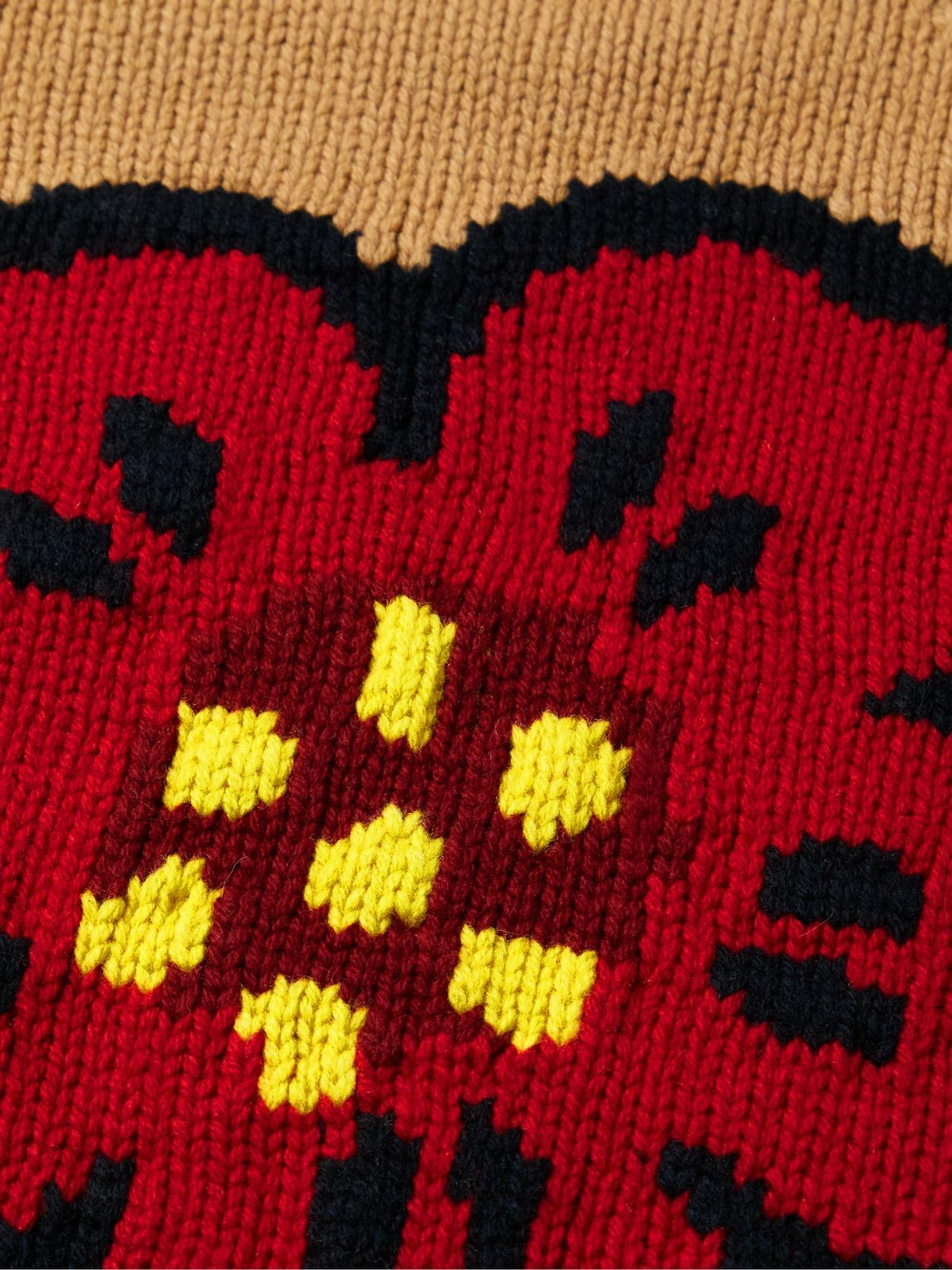【送料&関税込】Kenzo Jacquard Wool Sweater KENZO - Logo-Jacquard Wool Sweater - Brown Kenzo