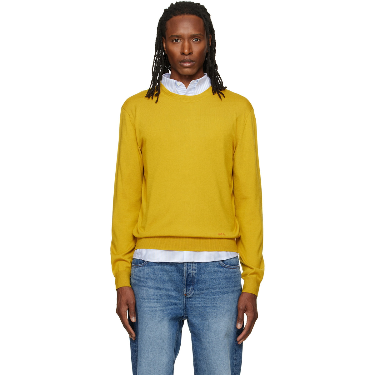 A.P.C. Men's Basile Wool Overshirt in Black A.P.C.