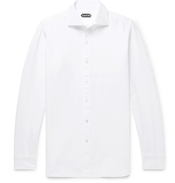 Photo: TOM FORD - Slim-Fit Cotton-Oxford Shirt - Men - White