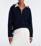Vince Wool and cashmere half-zip sweater