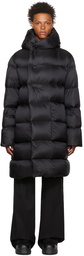 Rick Owens Black Nylon Down Coat