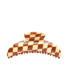 Tort Women's Anna Claw Clip in Brown Checkerboard