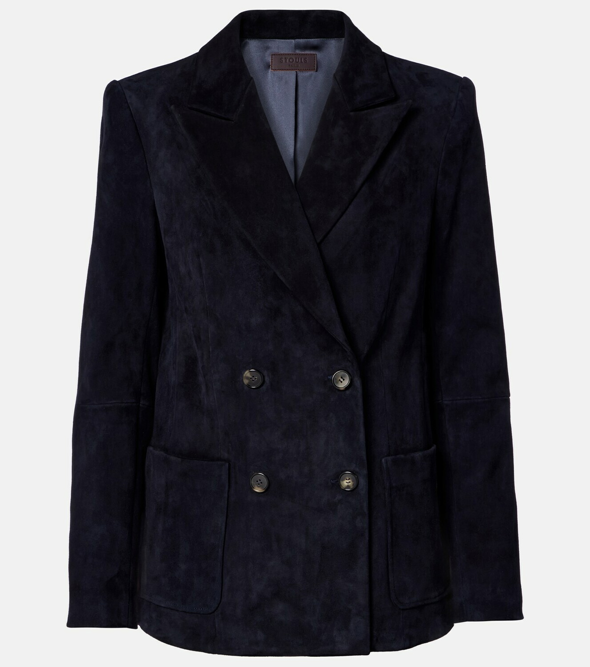 Stouls Suede double-breasted blazer