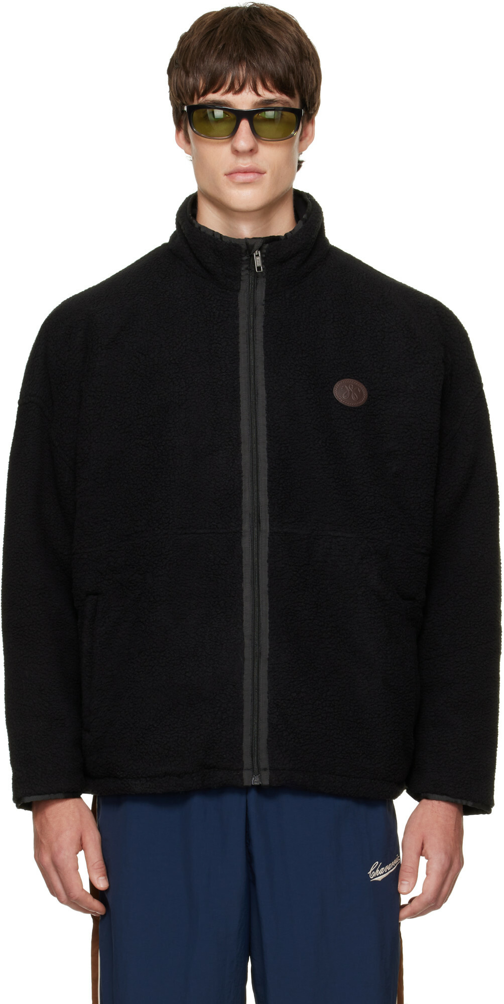 WILLY CHAVARRIA Black Reversible 'Willy' Fleece Jacket