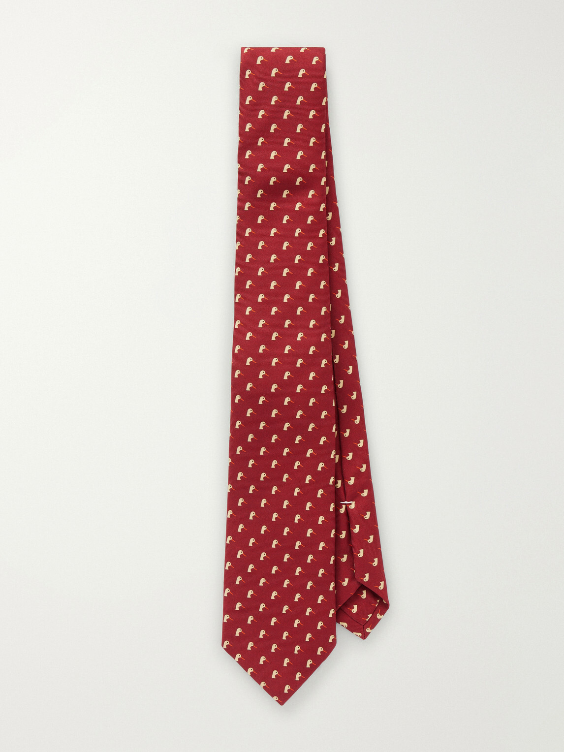Purdey - 8cm Dapper Duck Printed Silk Tie - Red