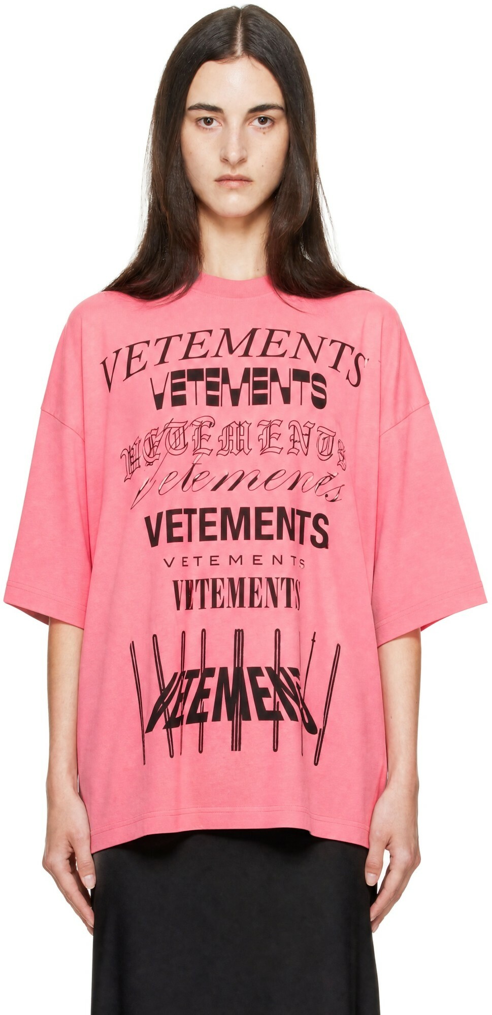 Vetements Tricolor Zurich Cut-Up T-Shirt Vetements