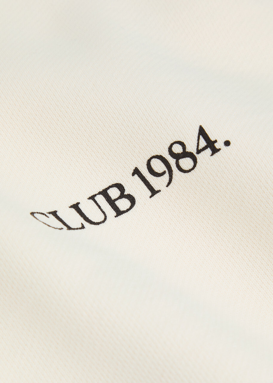 Club 1984 Saint Crew Logo-print Cotton Sweatshirt Cream