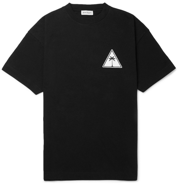 Photo: Palm Angels - Logo-Print Cotton-Jersey T-Shirt - Men - Black