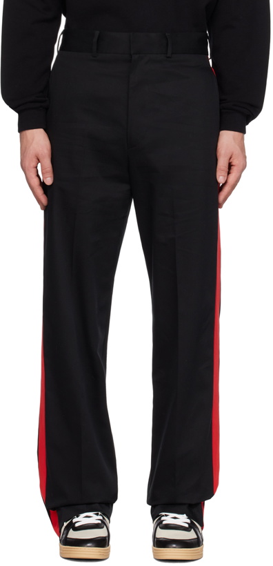 Photo: Palm Angels Black MoneyGram Haas F1 Edition 'Racing' Trousers