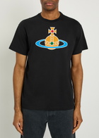 Vivienne Westwood Orb-print Stretch-cotton T-shirt Black