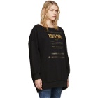 Versace Jeans Couture Black Logo Sweatshirt Dress
