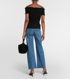 Khaite Ricki off-the-shoulder wool-blend top