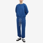 Les Tien Men's Heavyweight Crop Crew Sweat in Washed Blue 42