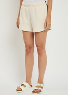 Rag & Bone Vintage Terry Blanket Stitch Cotton-blend Shorts Cream