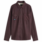 KAVU Men's Langley Flannel Overshirt in Port