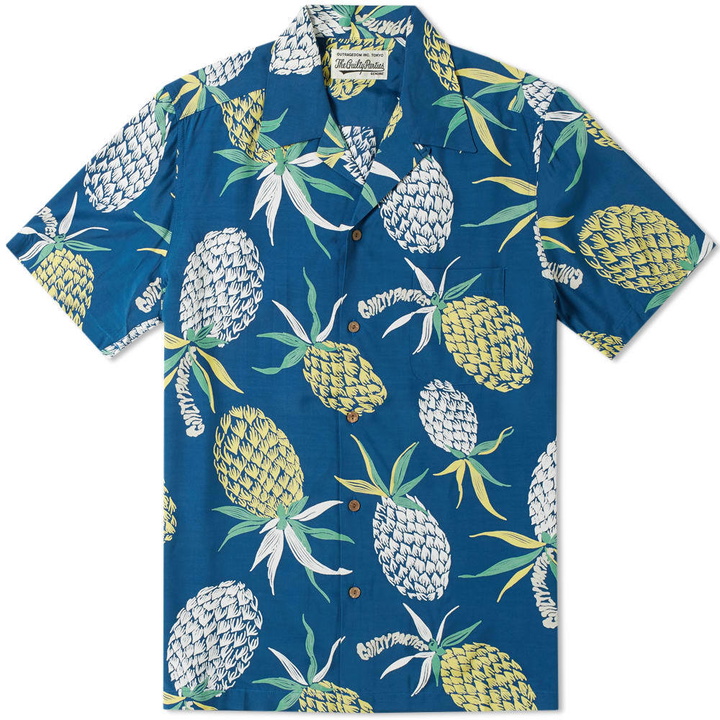 Photo: Wacko Maria Pineapple Hawaiian Shirt Blue