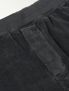 James Perse - Slim-Fit Garment-Dyed Cotton-Blend Corduroy Chinos - Gray
