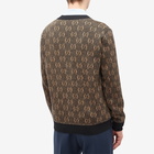 Gucci Men's GG Logo Knit Cardigan in Camel