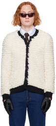 Ernest W. Baker White Crewneck Cardigan