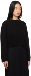 Youth Black Damaged Sweater