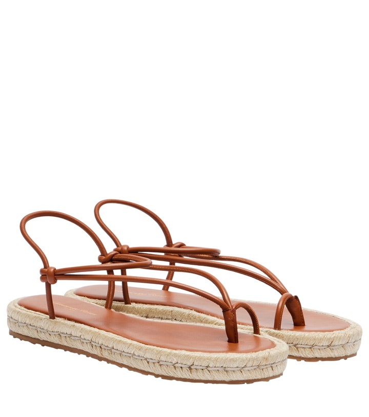Photo: Gianvito Rossi Leather espadrille sandals