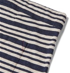 Oliver Spencer Loungewear - Alroy Striped Cotton-Jersey Shorts - Blue