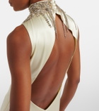 McQueen Embellished satin gown
