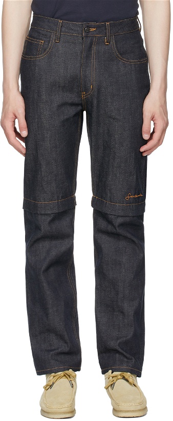 Photo: Saintwoods Indigo Convertible Zip-Off Jeans