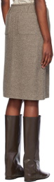 UMBER POSTPAST Beige Wool Felted Midi Skirt