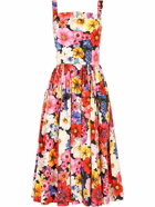 DOLCE & GABBANA - Longuette Dress In Garden Print