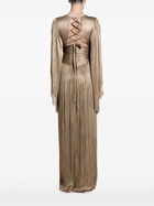 Maria Lucia Hohan Gold-Tone Alana Flared-Sleeve Gown