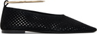 Jil Sander Black Ring Ballerina Flats