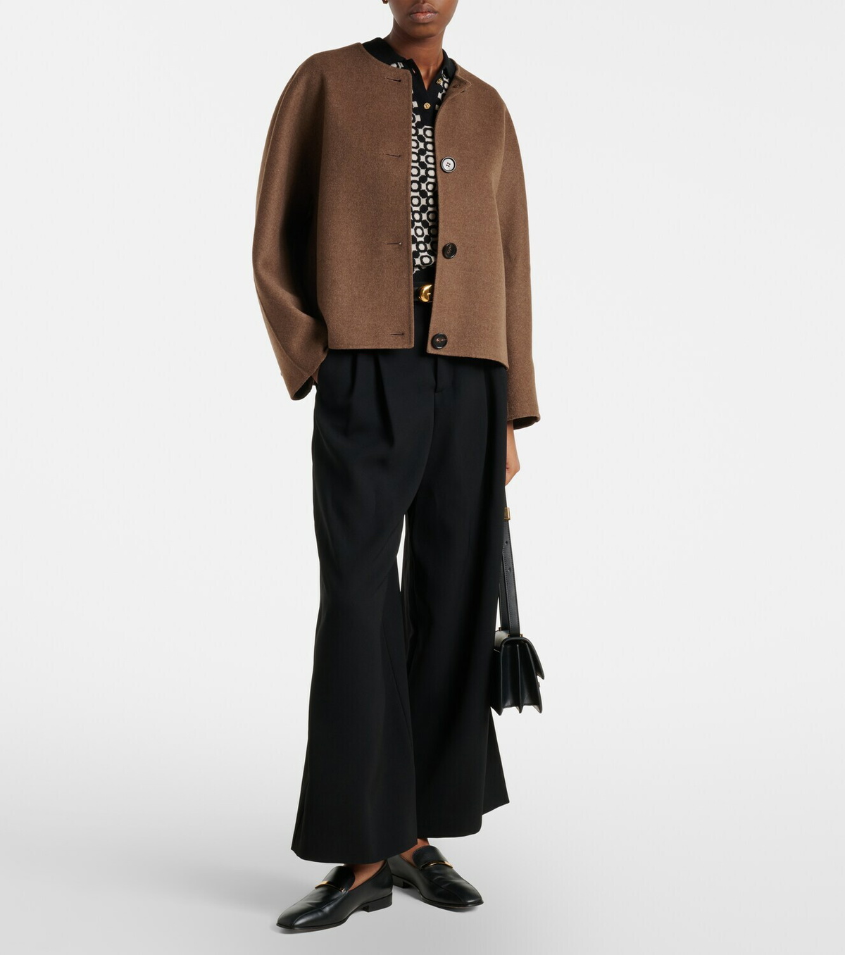 'S Max Mara Medera wool jacquard polo sweater